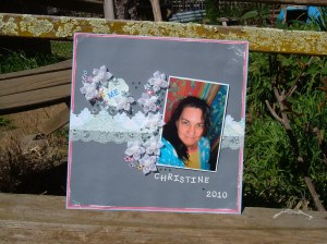 Square scrapbook page