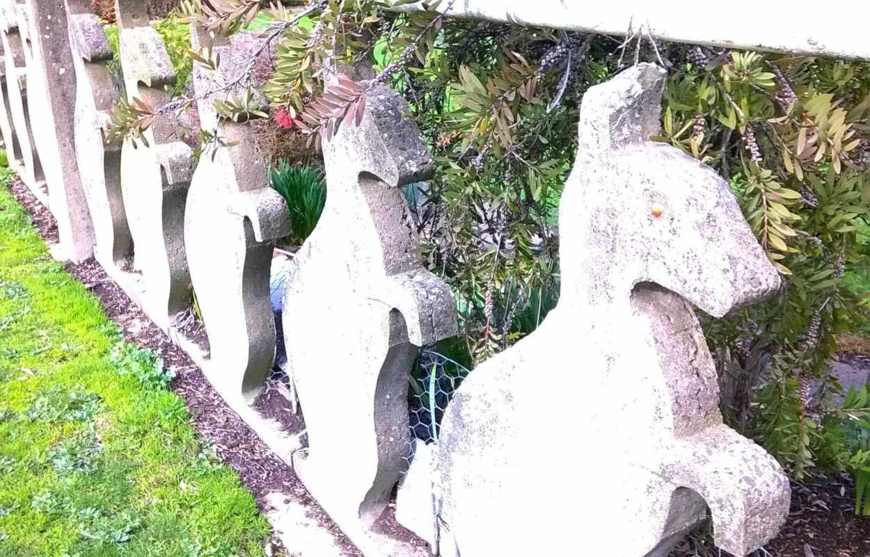 Each had a different colour marble for an eye.