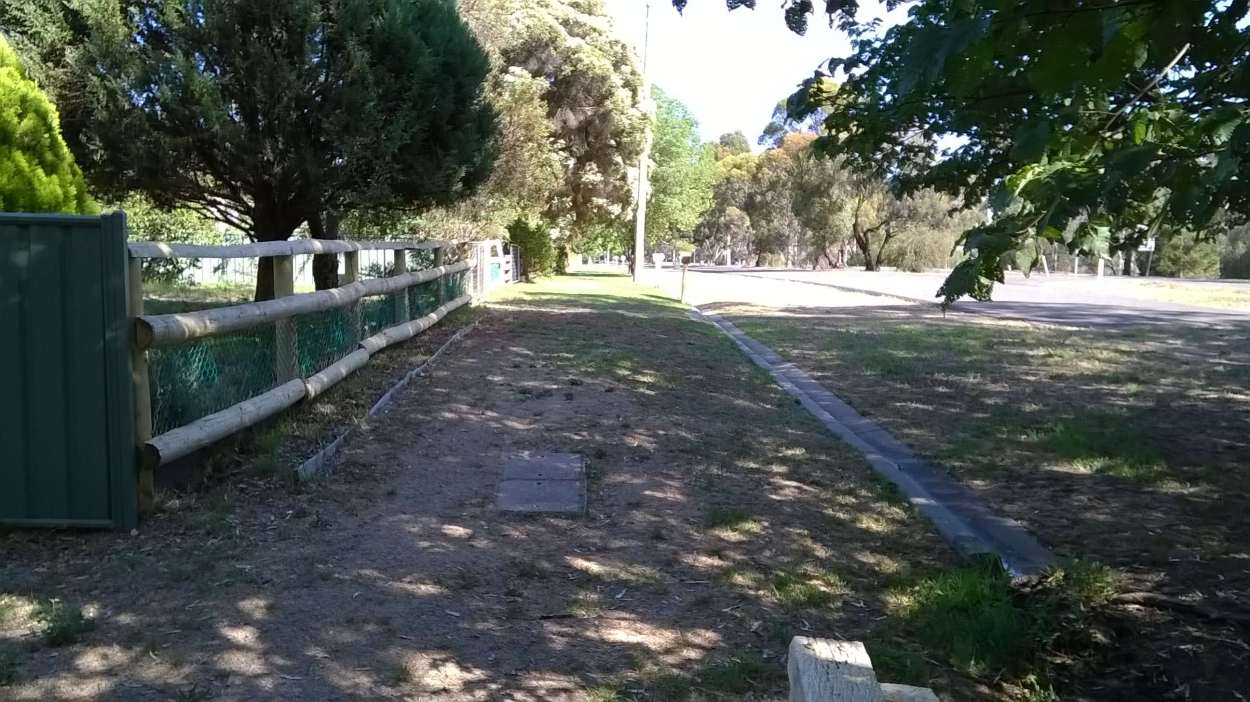 ... straight ahead? If we go this way, we walk on the far side in case Vika wants to do her business ...