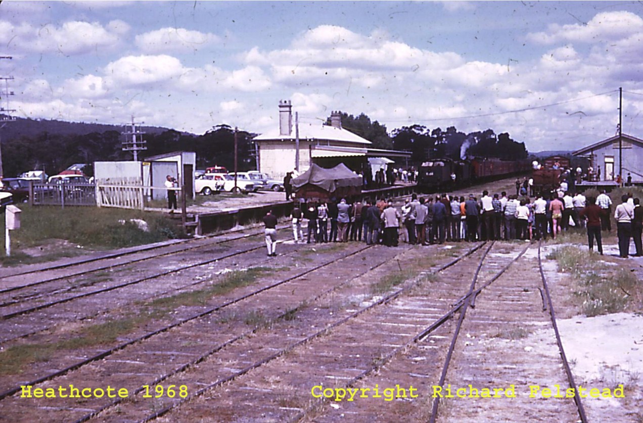 Railway_Heathcote Station with Train 1968