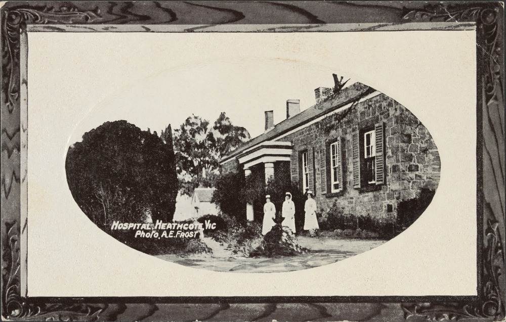 postcard, c 1916, Heathcote Hospital, Victoria